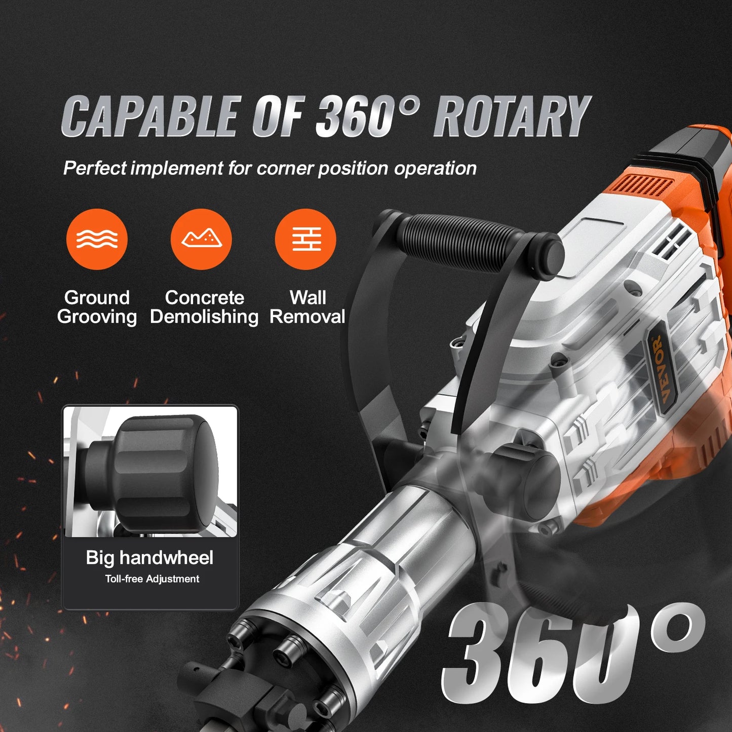Succebuy Demolition Jack Hammer 1500W 2200W 3500W Heavy Duty