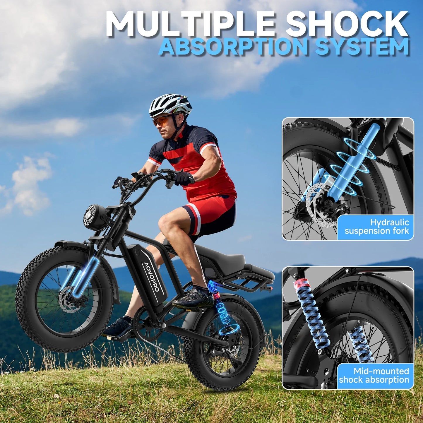 AOVOPRO AP20 Electric Bike 1500W Fat Tire