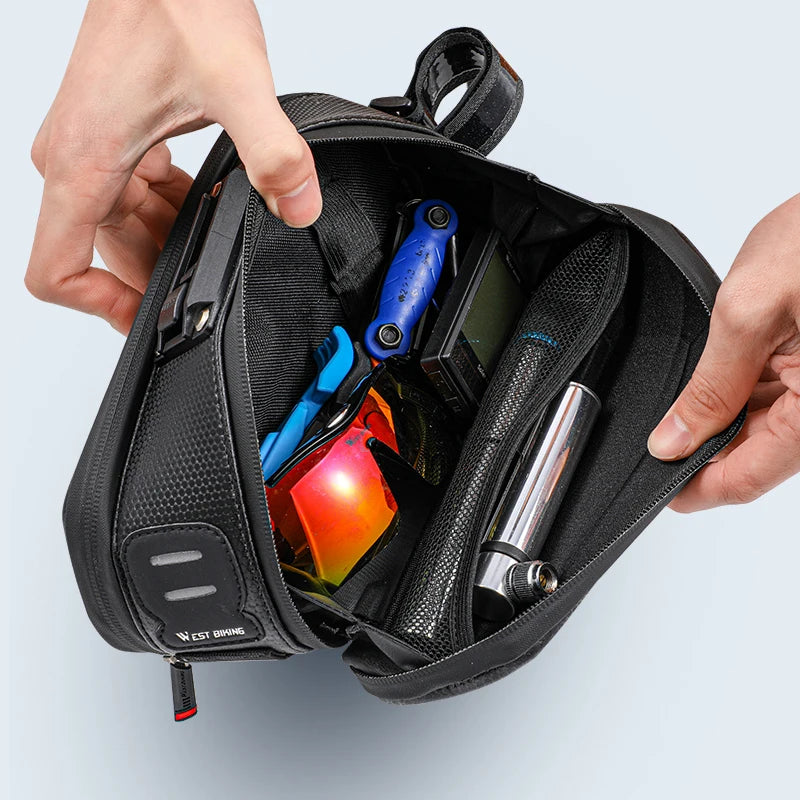 West Biking Portable Bicycle Saddle Bag Waterproof Hard Shell