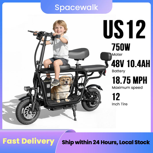 Eilleo Spacewalk 750W Electric Scooter For Adults With Pet Basket