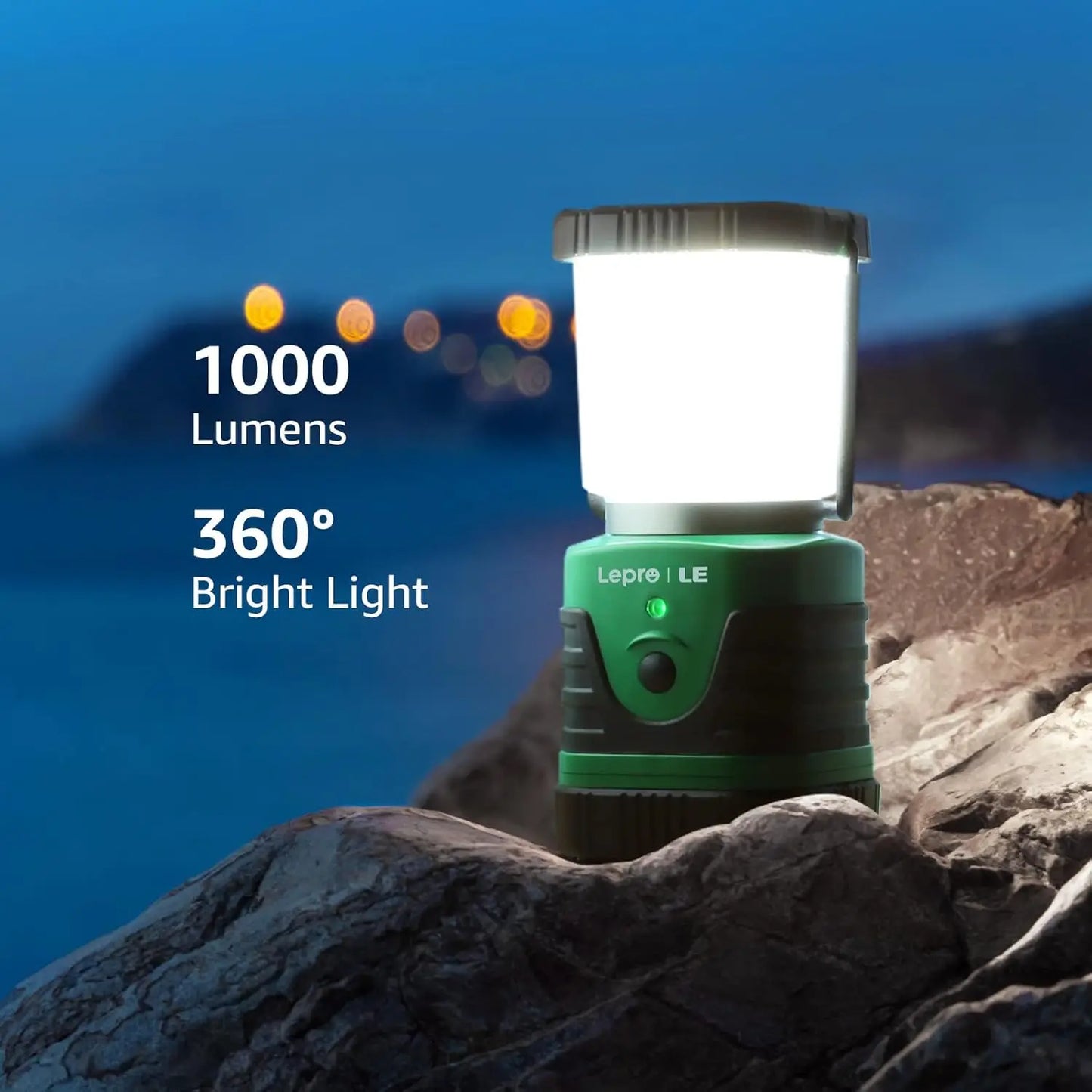 Rechargeable 1000LM LED Camping Lantern With 4400mAh Power Bank