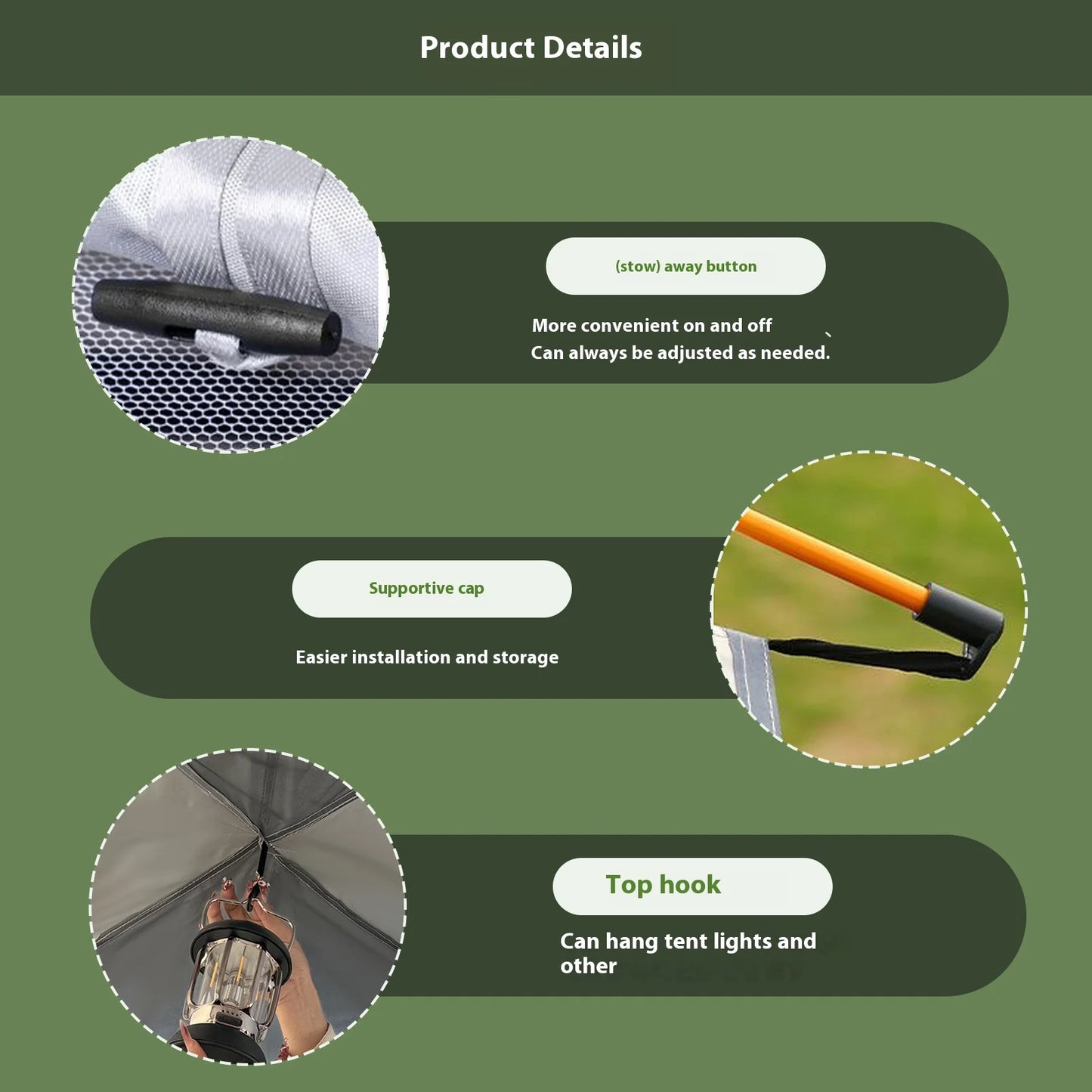 Pakicetus Quick Automatic Opening Sunshade Tent for 2 People