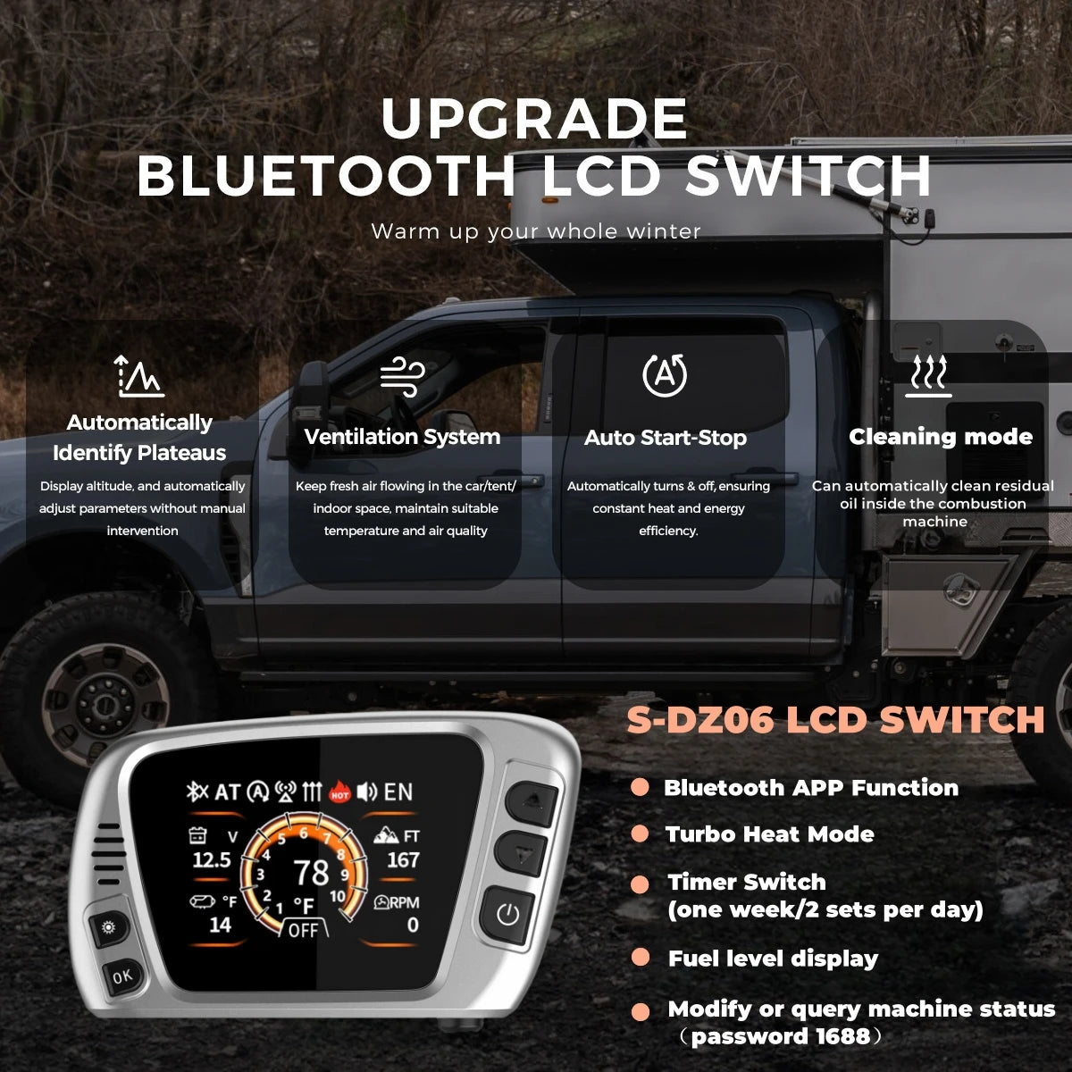 Sunster 8KW Portable Diesel Vehicle Heater With Bluetooth App