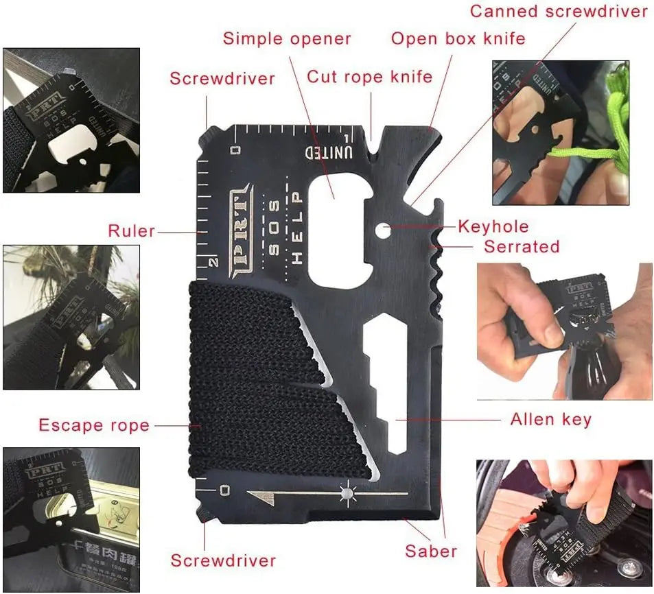 Emergency Survival Kit 13 In 1 Outdoor Multi Tool Gear