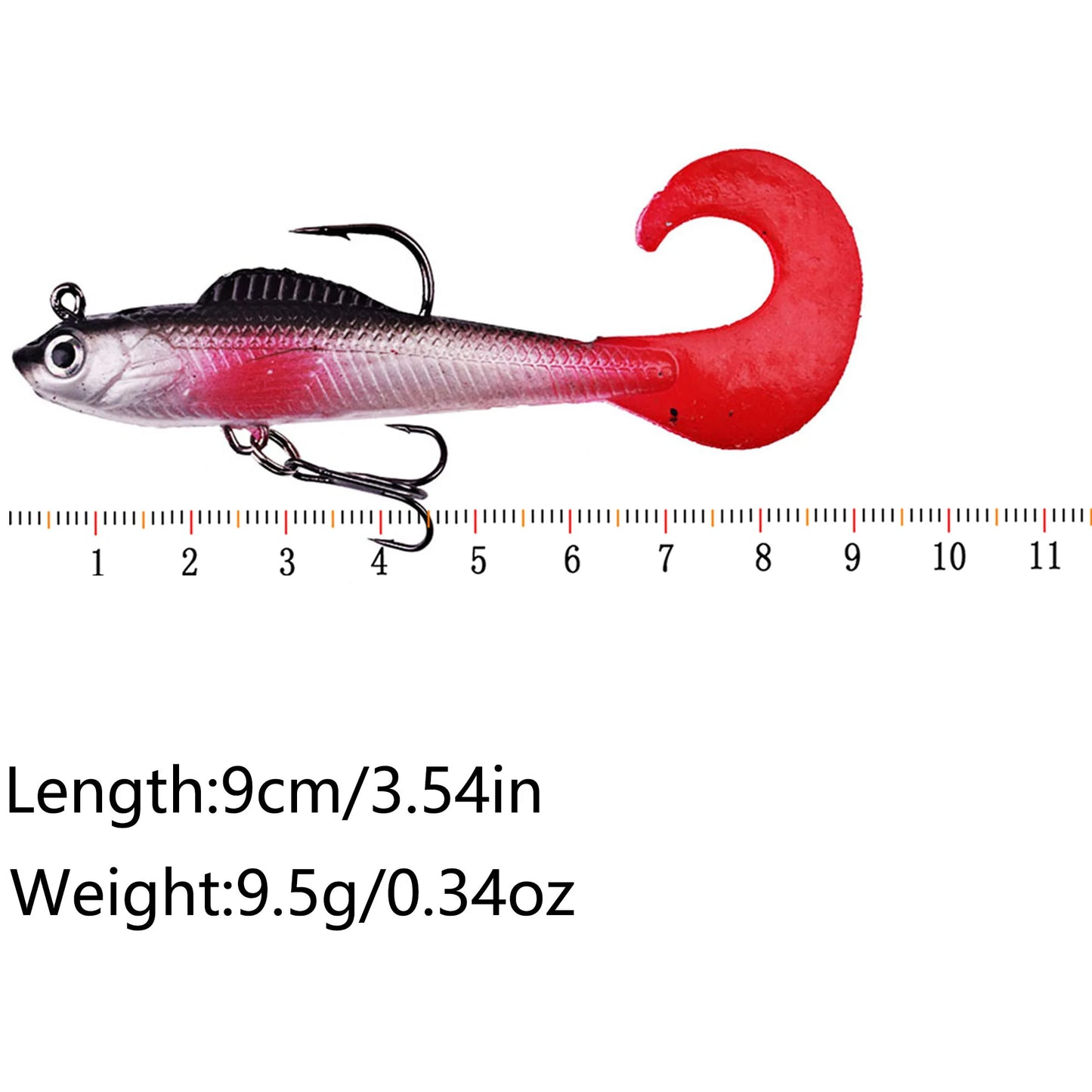 Six Piece Wobblers Soft Silicone Baits For Sea Bass