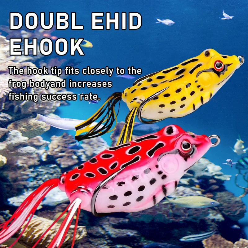 10pcs Frog Shape Soft Tube Lure With Hooks Saltwater Fishing