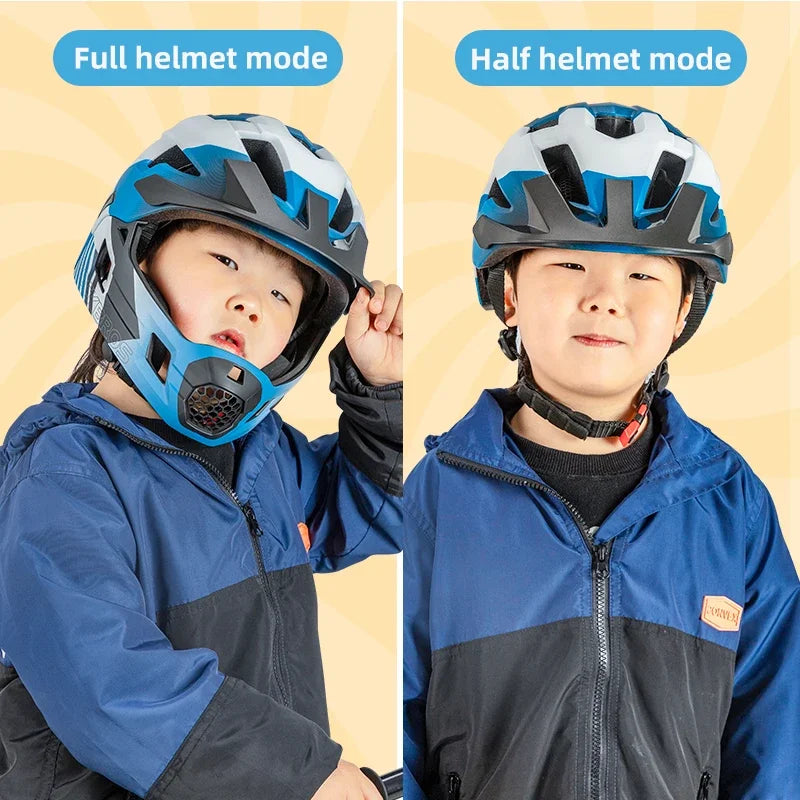 ROCKBROS Kids Full Face Helmet for MTB Road Cycling Safety
