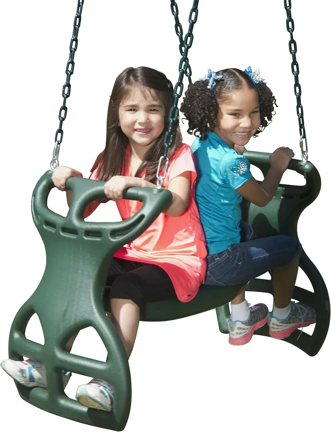 Wooden Swing Set With Two Swings Slide And Monkey Bars