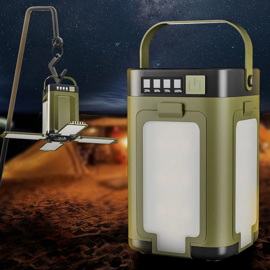 APWIKOGER Rechargeable Solar Lantern Power Bank Camping Light