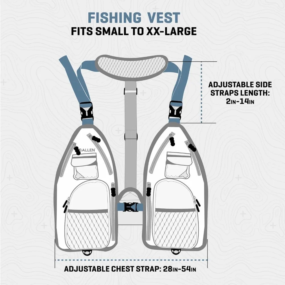 Ultra Light Fishing Strap Pack 14 Pockets 4 Tackle Boxes