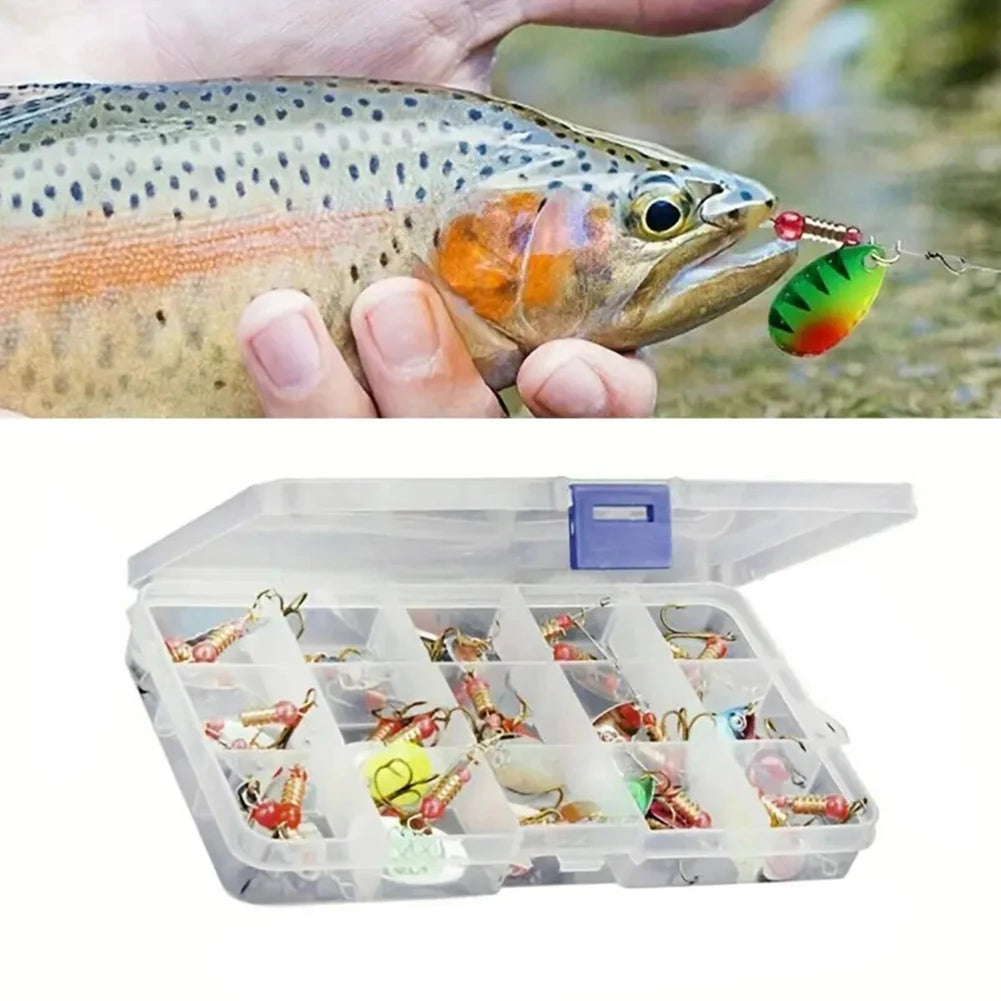 JOCESTYLE Metal Spoon Spinner Lure With Treble Hook Wobblers Artificial Bait