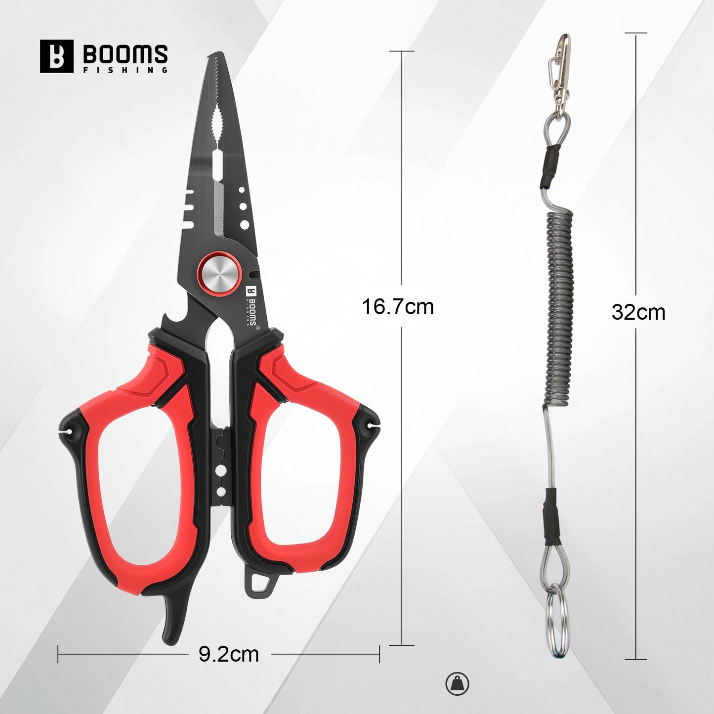 Booms Fishing H07 Stainless Steel Pliers For Fishing Split Ring Hook Remover