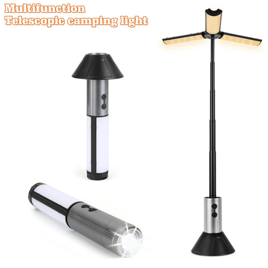 2 In 1 Rechargeable Camping Lantern And Flashlight Telescopic Outdoor Hook