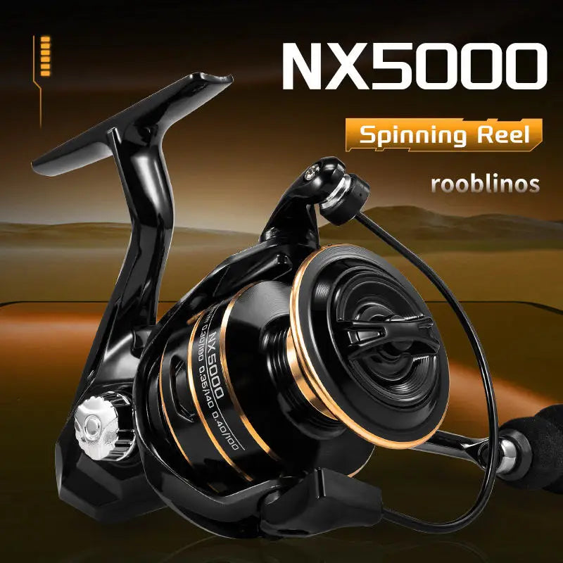 Rooblinos NX Spinning Reel Stainless Steel Shaft 8kg Drag Power