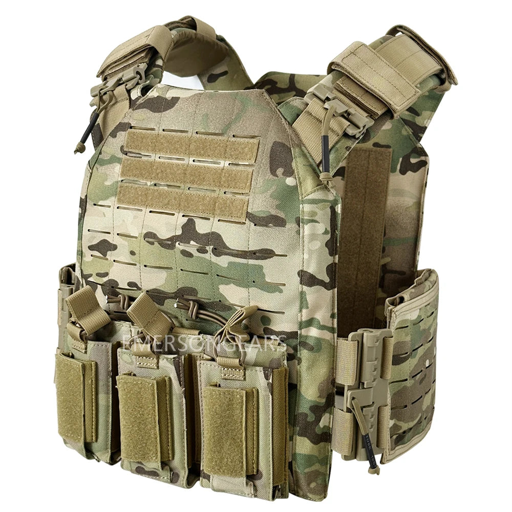 NONECN 1000D Nylon Tactical Vest With Triple Magazine Pouches