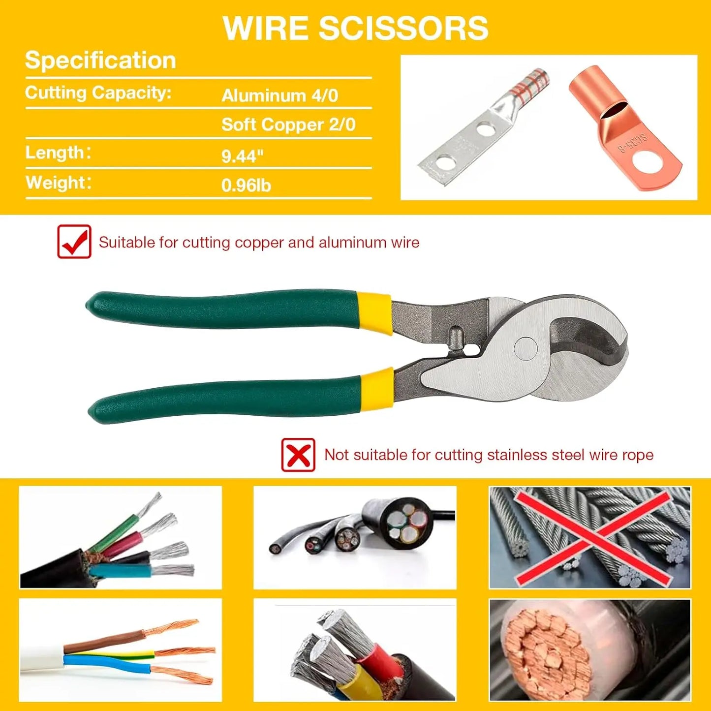Hydraulic Crimping Tool And Cable Cutter 12 AWG To 00