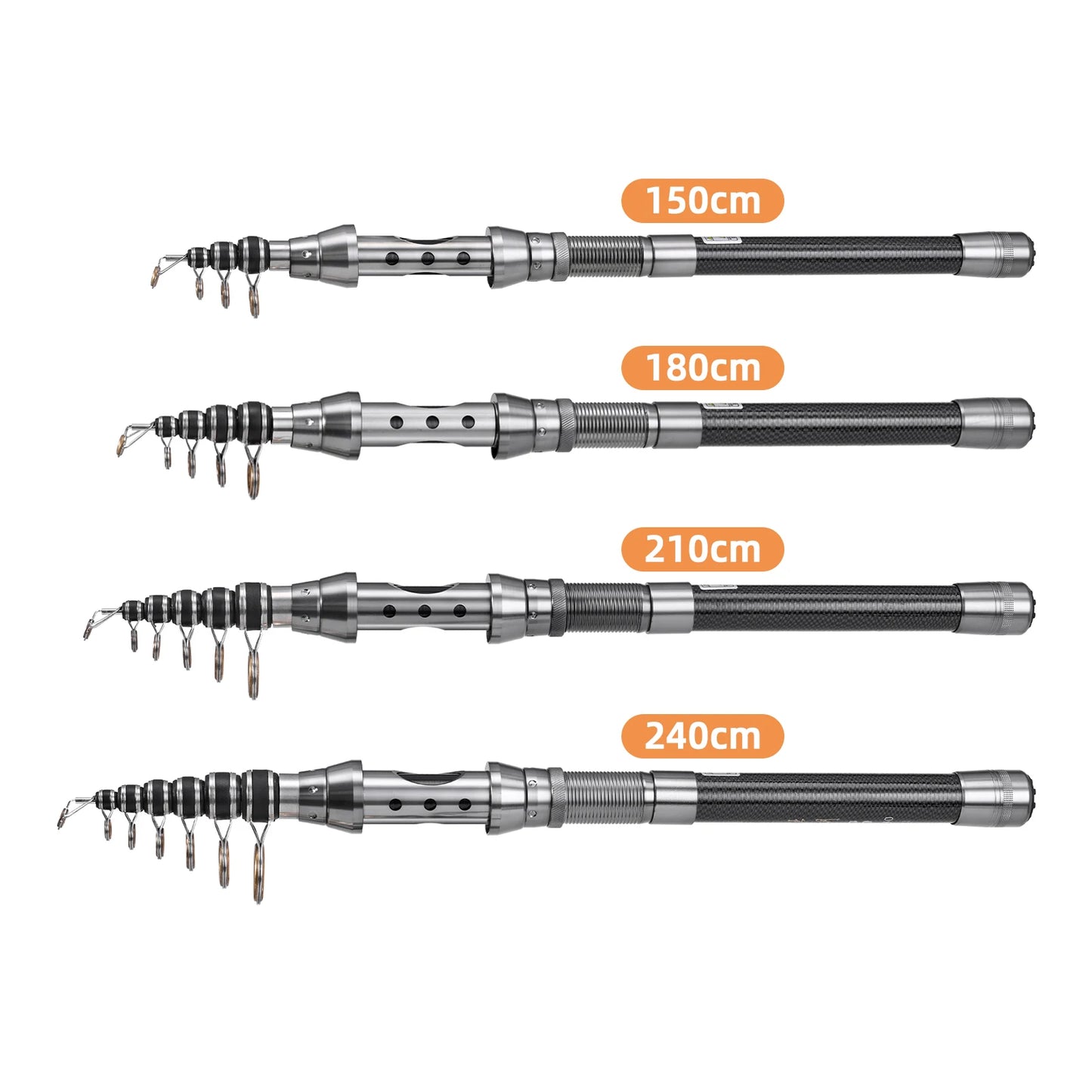 Telescopic Fishing Rod And Reel Combo Set Carbon Fiber Portable
