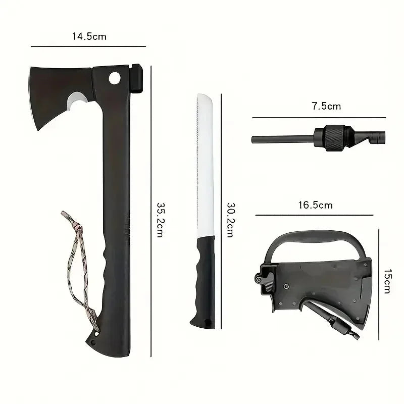 Doom Blade Camping Hand Axe Hatchet With Serrated Saw