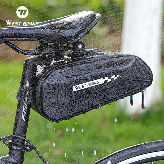 West Biking Portable Bicycle Saddle Bag Waterproof Hard Shell