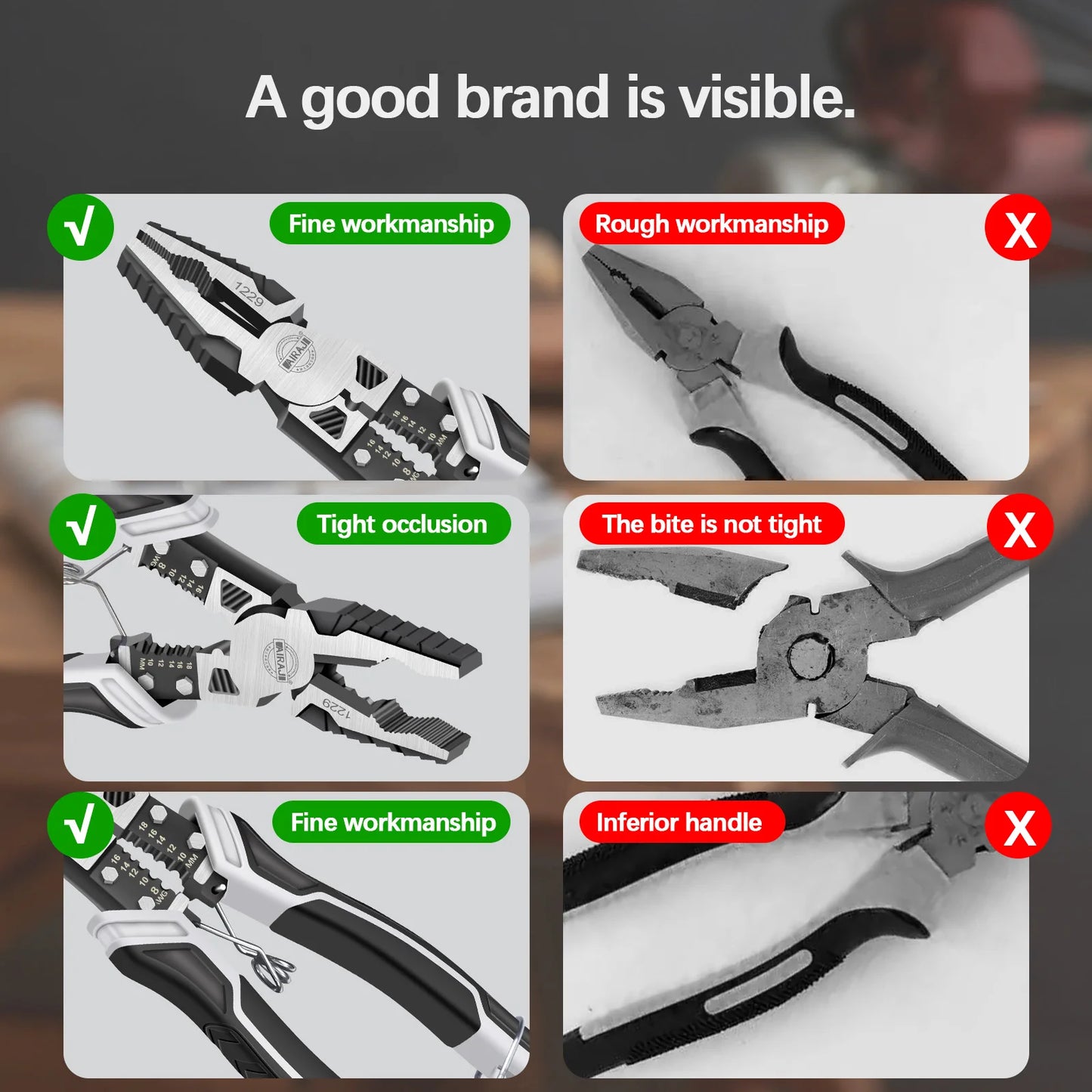 AIRAJ Multifunctional Pliers Set For Electrical Work And Wiring