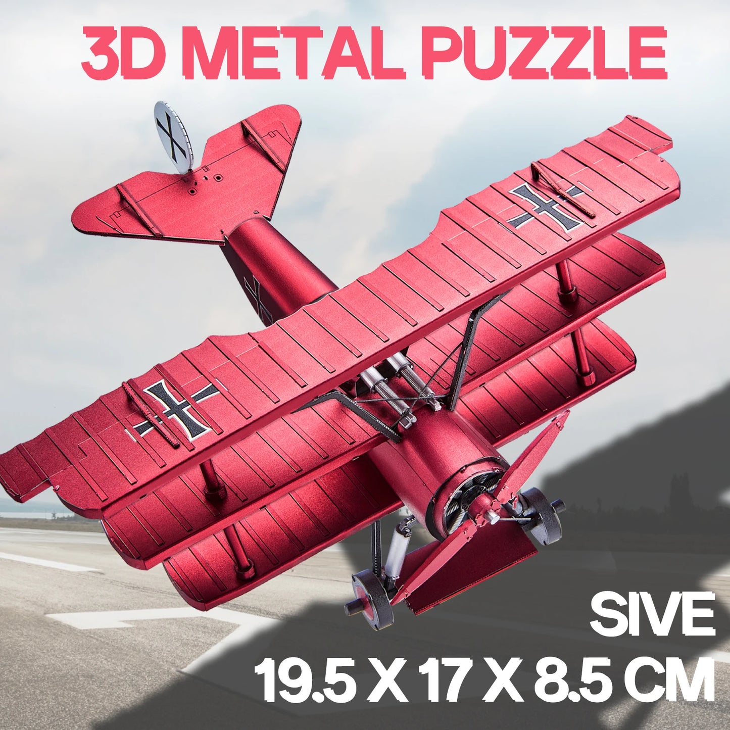 Piececool Fokker Dr1 Triplane 3D Metal Puzzle Model Kit