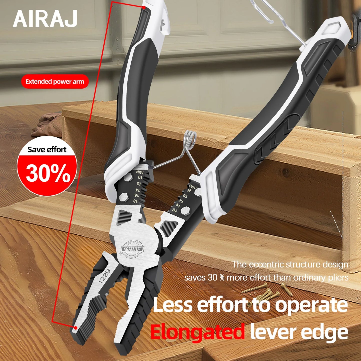 AIRAJDIY Heavy Duty Angled Pointed Wire Wrenches Set