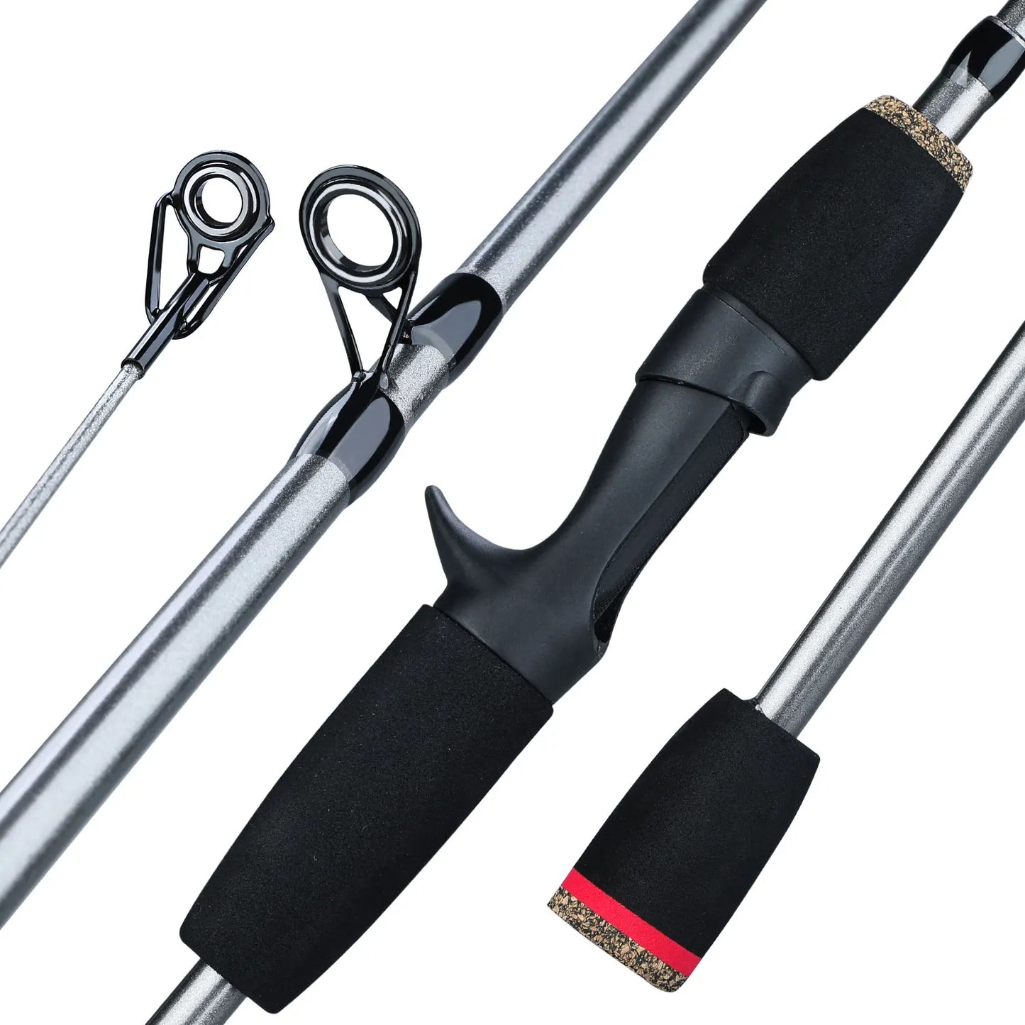 Sougayilang 5 Section Spinning Rod Ultralight Glass Fiber Travel Fishing