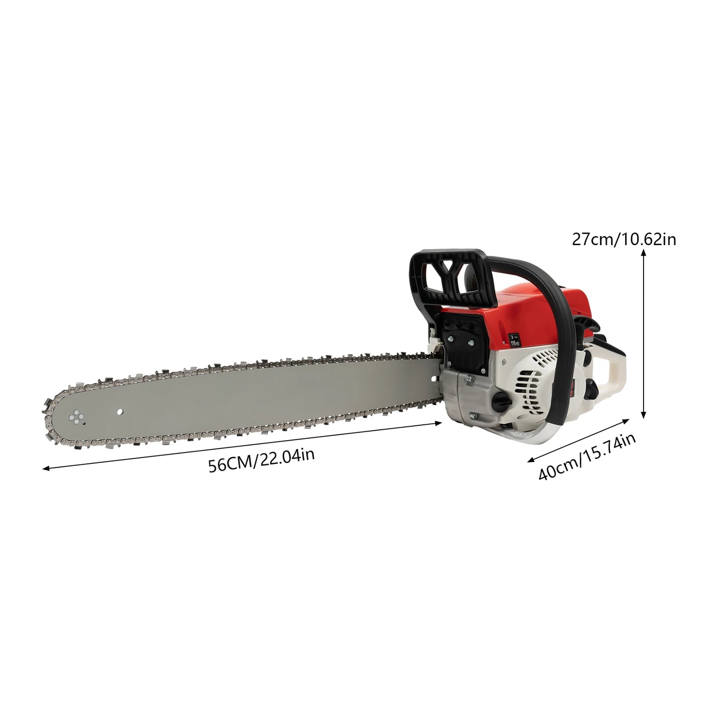 Gasoline Chainsaw 52cc 2000W 2 Stroke Engine 7500 RPM