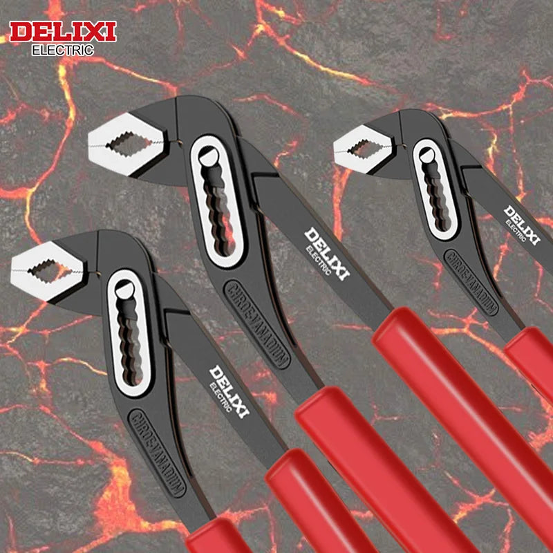 NonediY Delixi Electric Water Pump Pliers Set Adjustable