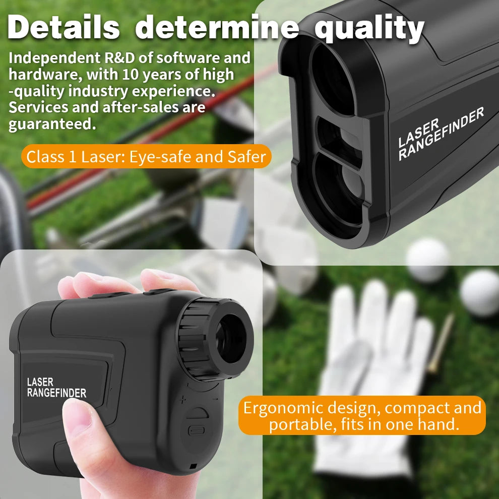 BOAYAL 6X Golf Laser Rangefinder 1200M Slope Flag Lock Type-C Rechargeable