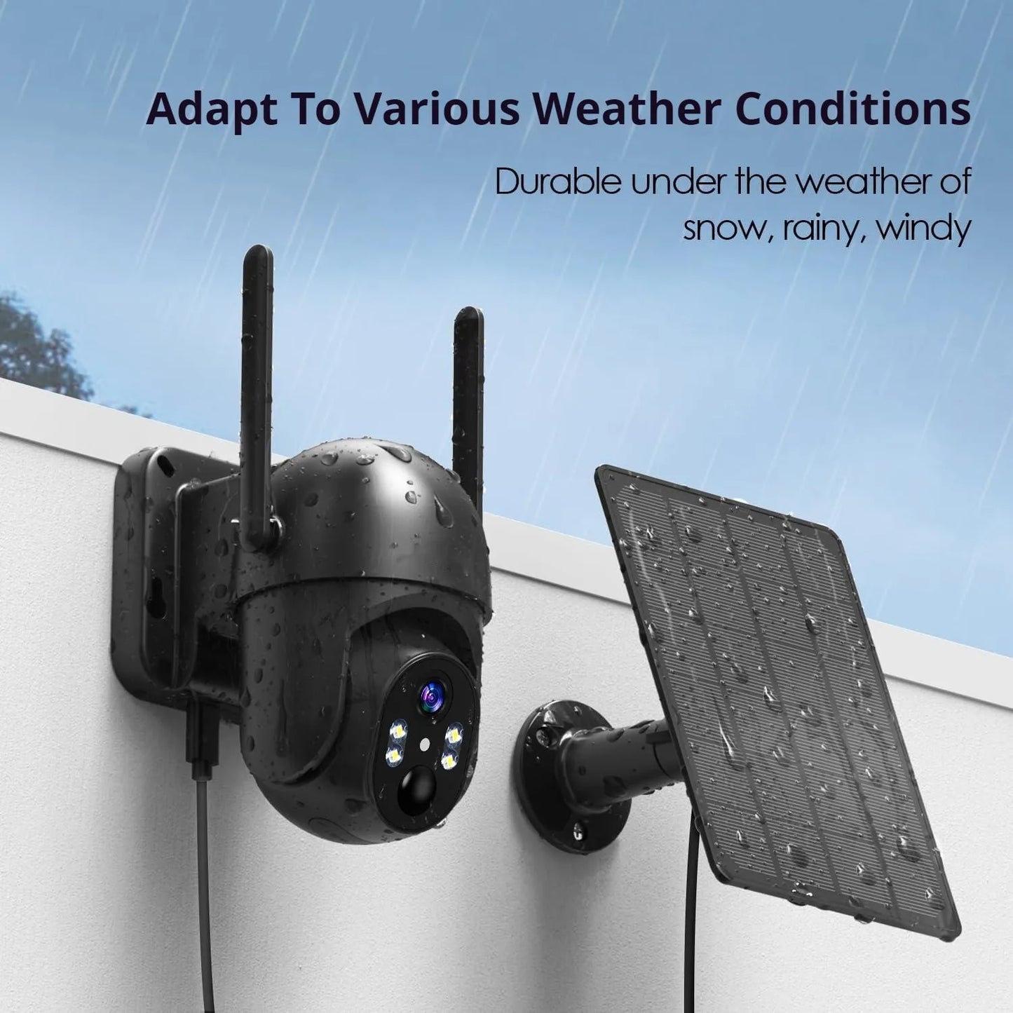 4G LTE Solar Outdoor Security Camera With Night Vision