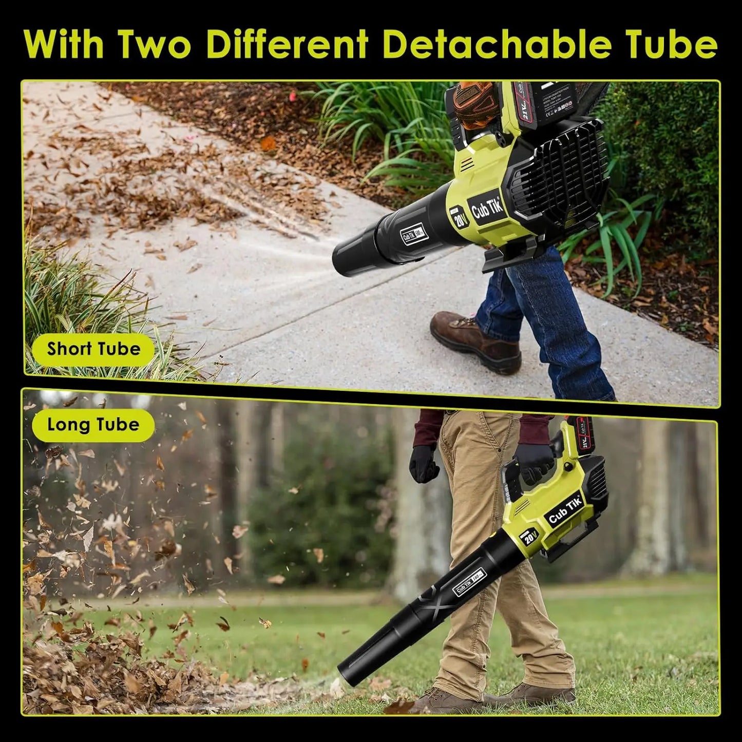 Cordless Leaf Blower With Two Batteries And Charger 650CFM 280MPH
