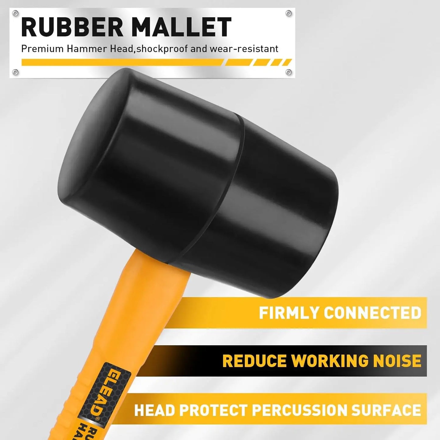 NONEDIY Mallet Hammer Set With Rubber Mallet And Ball Peen Hammers