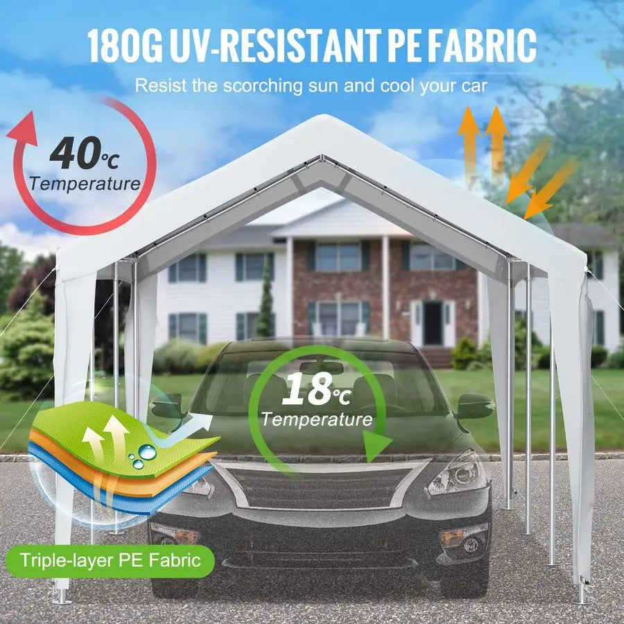 Carport Replacement Canopy Cover Ripstop Triple Layer Ultraviolet Resistant