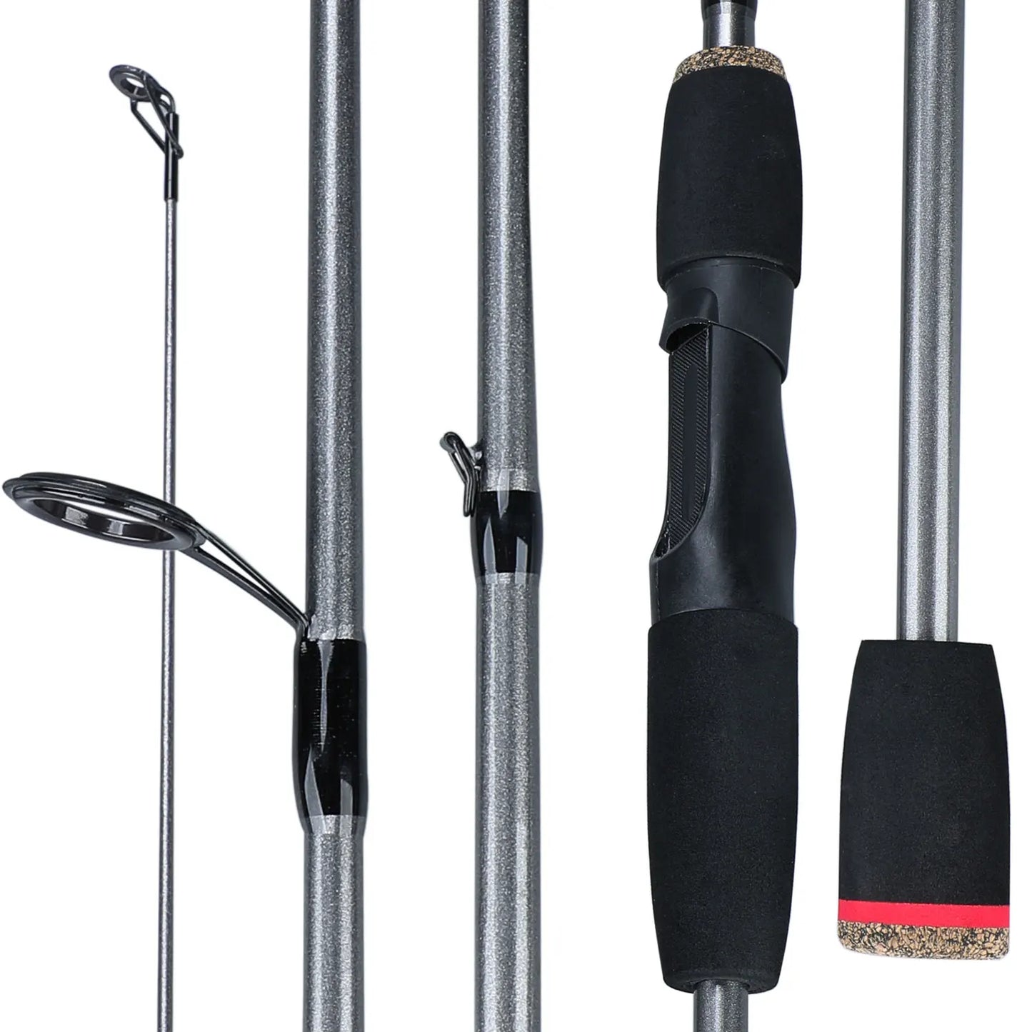 Sougayilang 5 Section Spinning Rod Ultralight Glass Fiber Travel Fishing