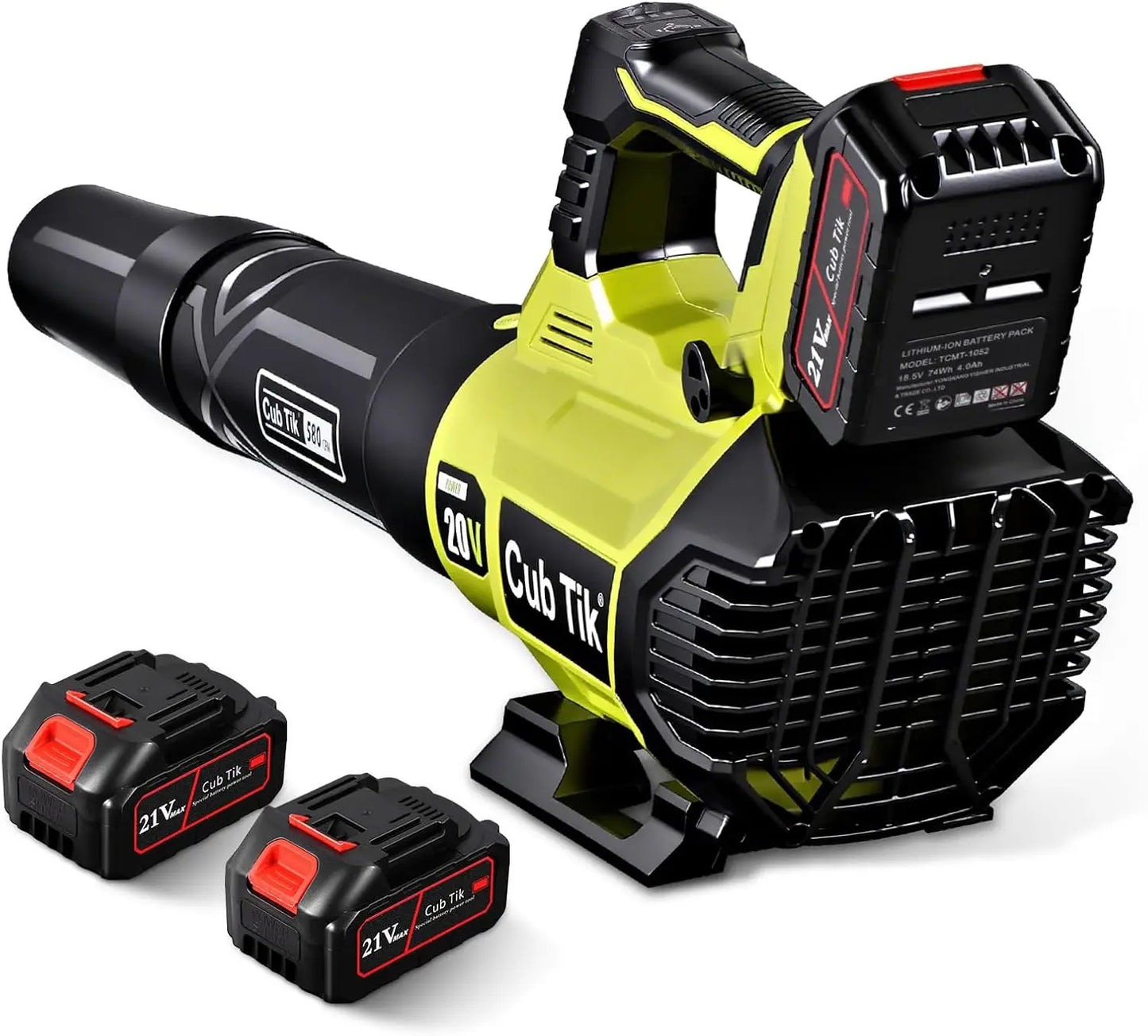 Cordless Leaf Blower With Two Batteries And Charger 650CFM 280MPH