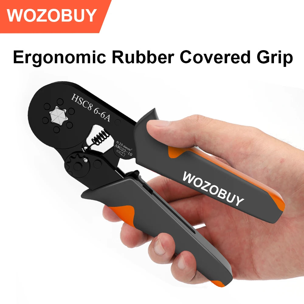 WOZOBUYDIY Ferrule Crimping Tool Kit Ratchet Wire Stripper Crimpers