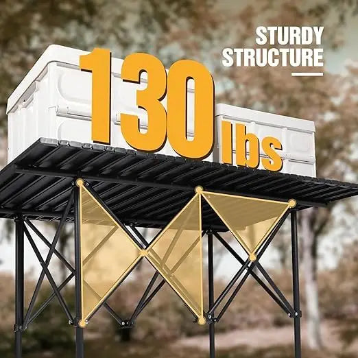 Foldable Roll Up Camping Table Lightweight Portable Metal Outdoor Table