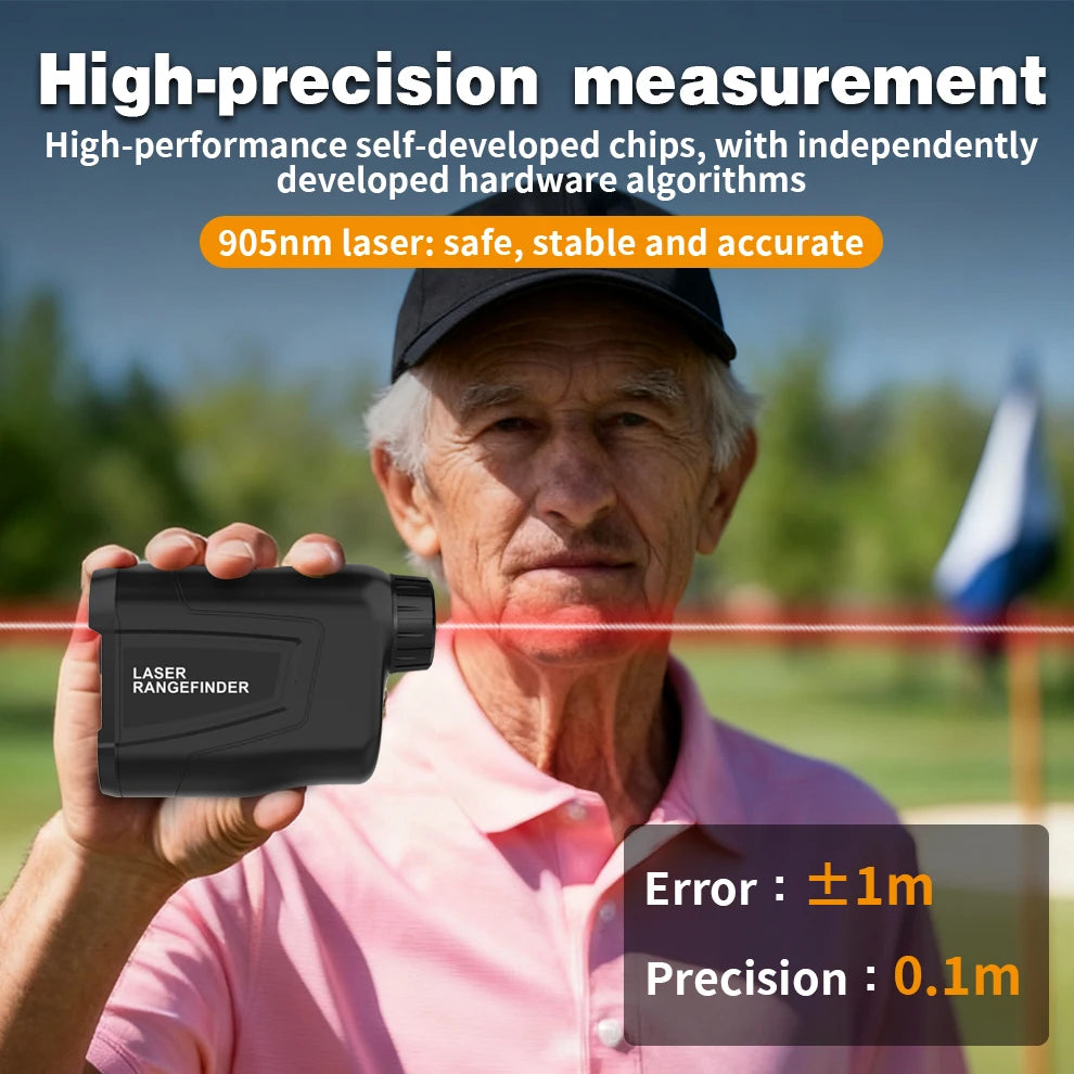 BOAYAL 6X Golf Laser Rangefinder 1200M Slope Flag Lock Type-C Rechargeable