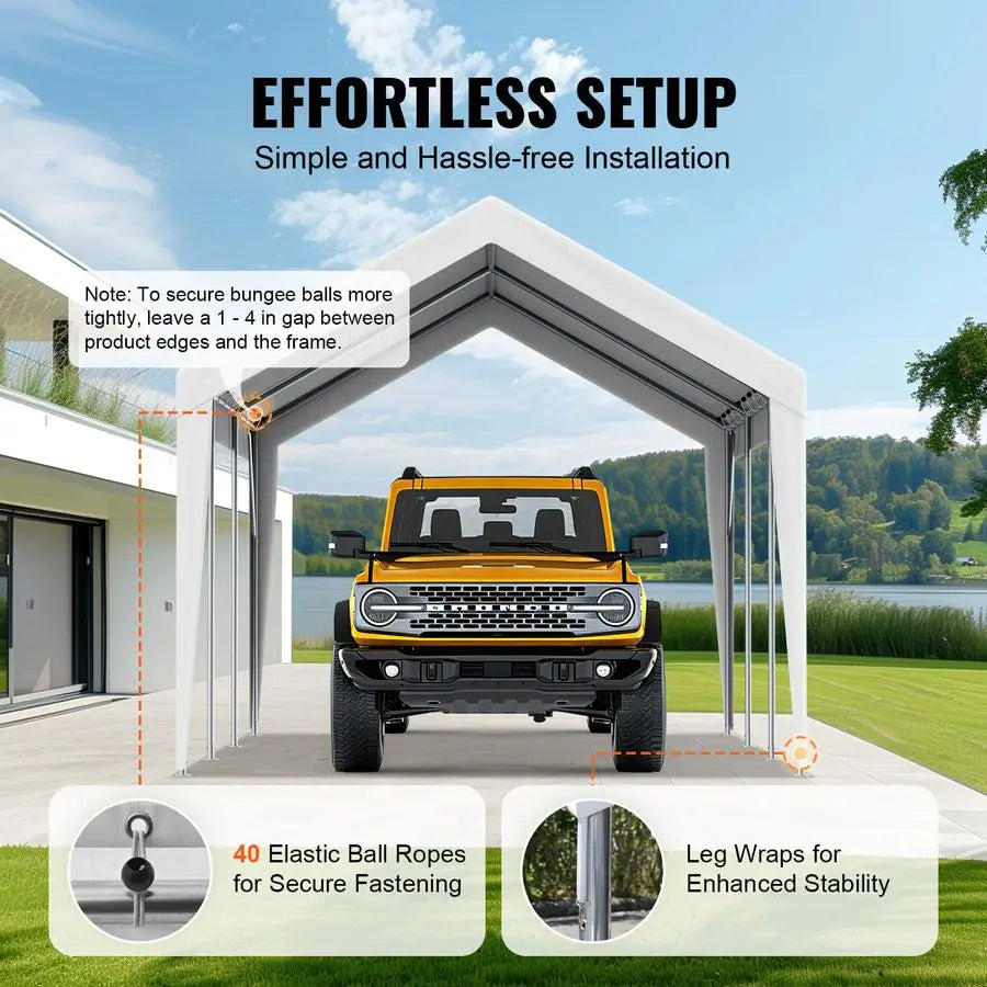 Carport Replacement Canopy Cover Ripstop Triple Layer Ultraviolet Resistant