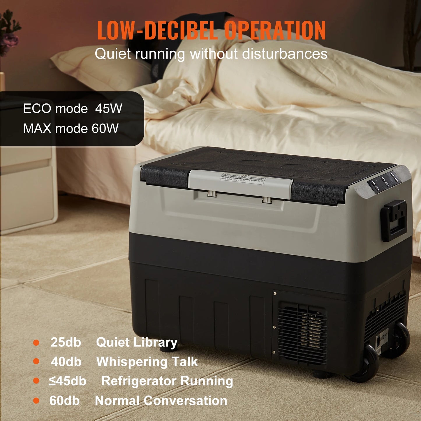 SucceBuy Portable Car Refrigerator With Wheel Compressor Freezer For Camping
