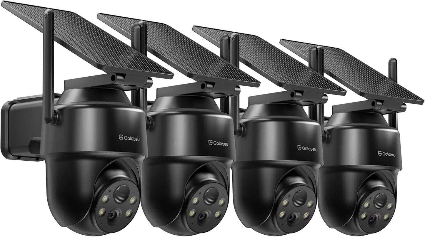 Wireless Outdoor Security Camera 2K Night Vision Alexa Solar
