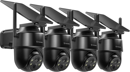 Wireless Outdoor Security Camera 2K Night Vision Alexa Solar