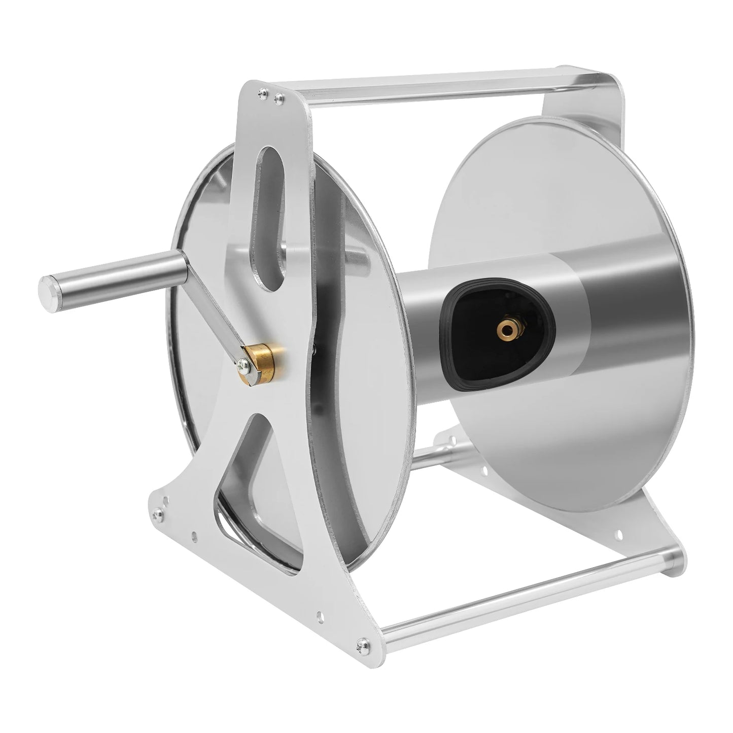 Heavy Duty Water Hose Reel Garden Storage Rack With Fittings
