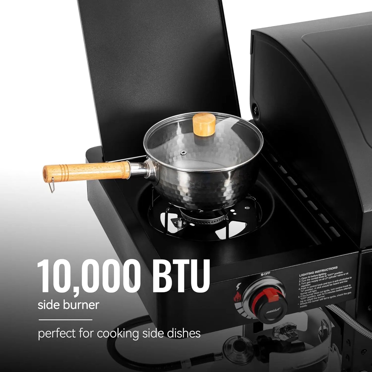 Dual Fuel Charcoal And Gas Grill With Offset Smoker