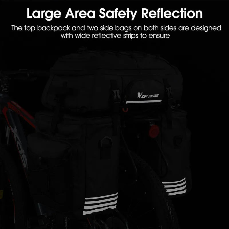 Rear Seat Bicycle Bag Waterproof Pannier Storage Organizer