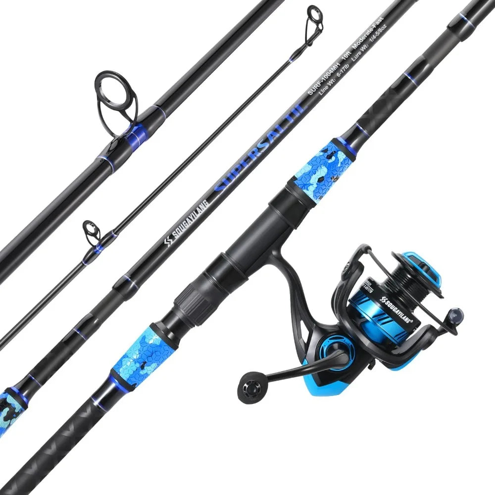 Saltwater Rod And Reel Combo Spinning With 5000 Reel