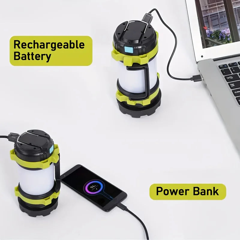 Rechargeable LED Camping Lantern 1000LM With 6 Modes And 4000mAh