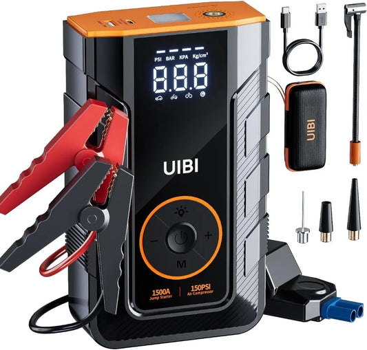 4 In 1 Car Jump Starter With Air Compressor PowerBank