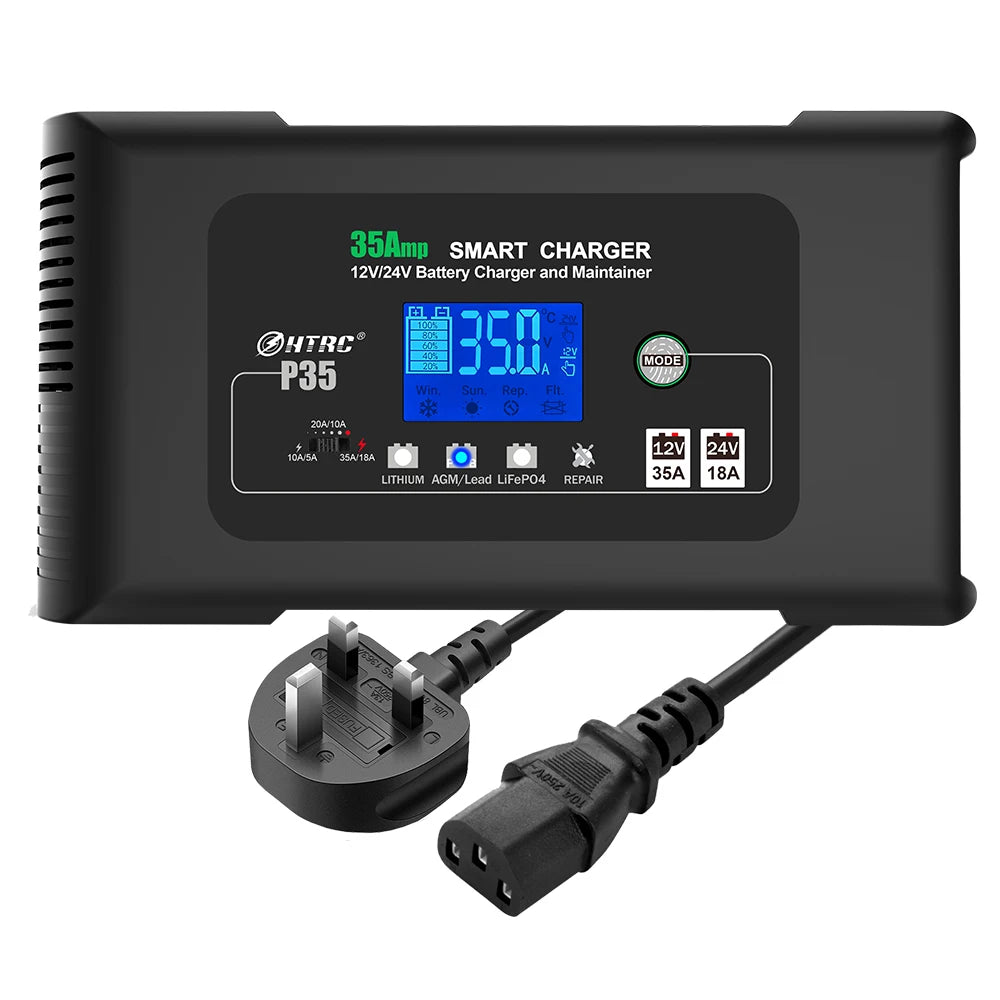 HTRC P35 Car Battery Charger 12V 24V Smart Charging